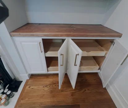 Cabinet Repair & Shelving detail by Sunshine City Handyman