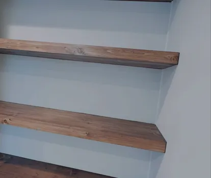 Cabinet Repair & Shelving finished result in a Pinellas County home
