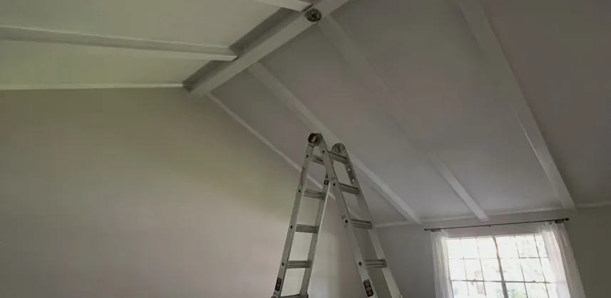 Finished result: Vaulted Ceiling Fan Installation in Old Northeast