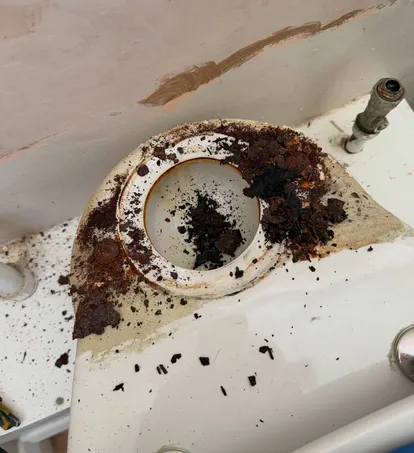Toilet & Plumbing Repair work in progress in St. Petersburg